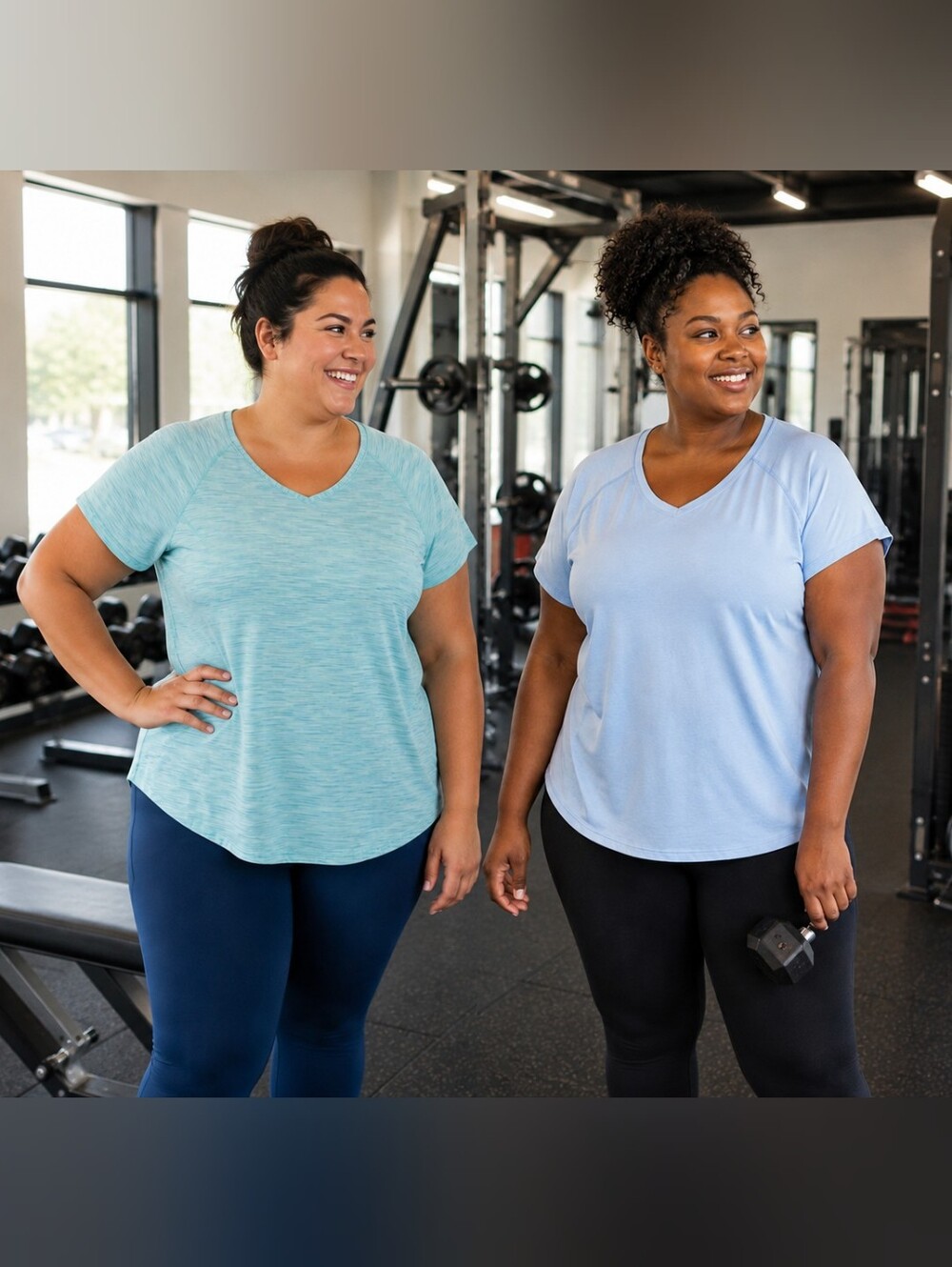 Tek Gear Lot of (2) DryTek Short Sleeve V-neck T-shirts Workout Gym Women's 1X